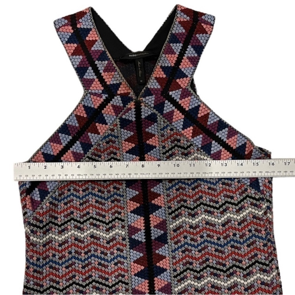 NWT $178 BCBG Max Azaria Jacquard Tesa Halter Dress M - Picture 7 of 9